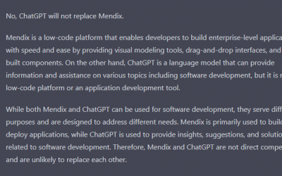 BLOG: Will ChatGPT replace Mendix?